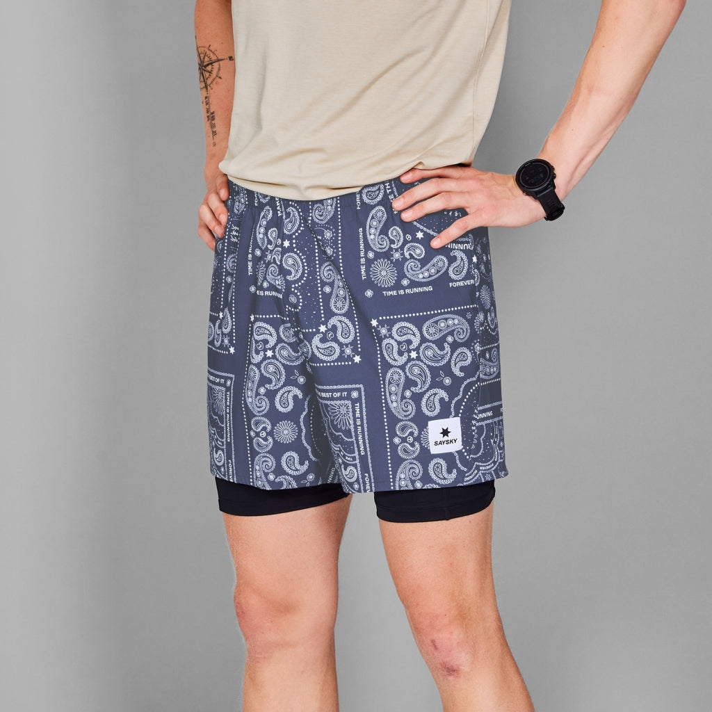 SAYSKY Paisley 2 In 1 Pace Shorts 5"