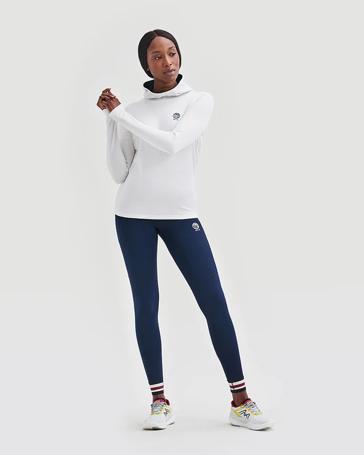 ÅSUNDEN LADIES HALF ZIP HOODIE OFFWHITE/NAVY